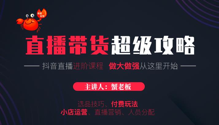 【1955期】抖音直播带货超级攻略：直播带货运营逻辑，小店运营、付费投放等插图