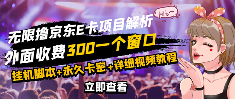 月入一万的隐形副业：京东E卡自动挂机项目，日入500+【永久版脚本+操作教程】