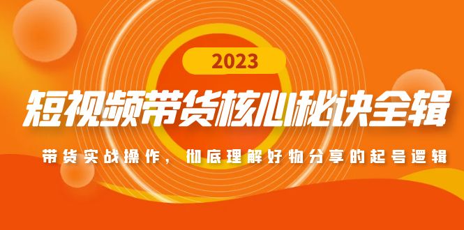 短视频带货怎么做：短视频带货实战核心秘诀，玩转好物分享起号