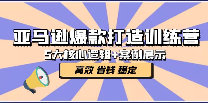 亚马逊跨境电商爆款打造训练营：5大核心逻辑+案例展示，打造爆款链接