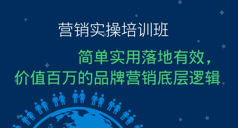 【第4725期】营销实操培训班：简单实用落地有效，价值百万的品牌营销底层逻辑