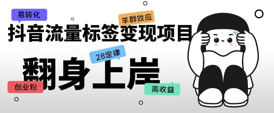 【第4739期】抖音变现怎么做：单价高抖音创业粉转化，抖音流量标签变现项目