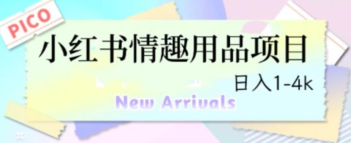 【第5372期】小红书怎么赚钱：最新小红书情趣用品项目，日入1-4k【全套教程】