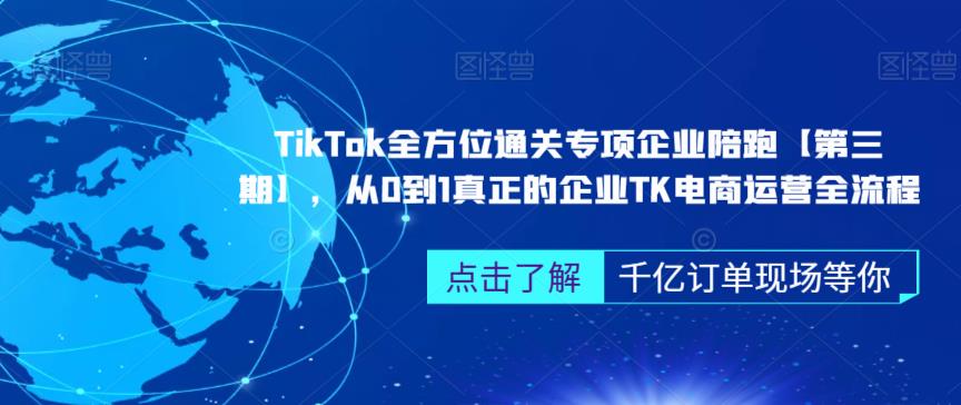 【第5496期】TikTok跨境电商运营-企业陪跑第三期：从0到1真正的企业TK电商运营全流程