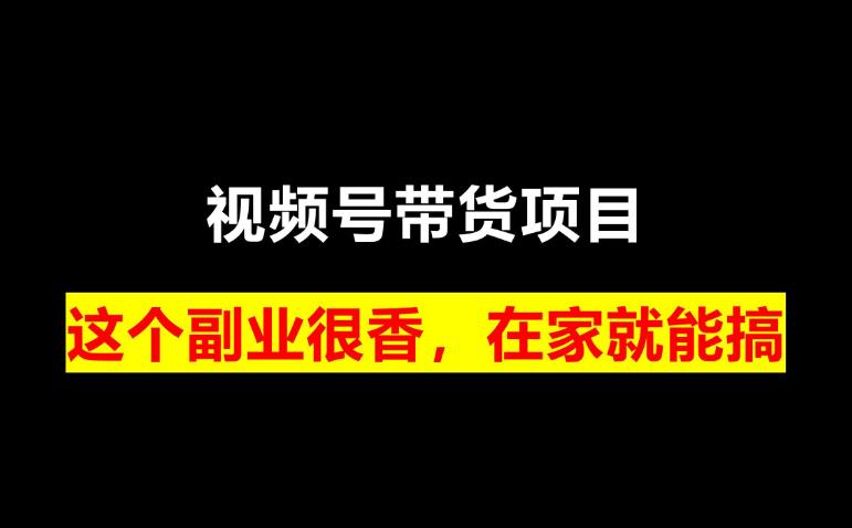 【第5569期】视频号带货变现怎么操作：视频号带货系列课，从0~1做一个赚钱的视频号